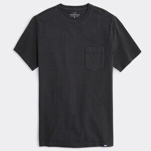Vineyard Vines Garment-Dyed Surf Pocket Tee Jet Black Size Small New With Tags‎